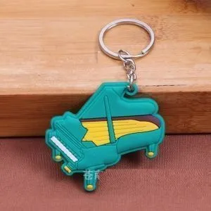 Брелок резиновый Рояль. Цвет зеленый.