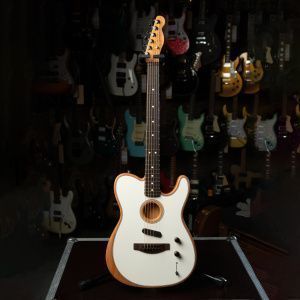 Fender Acoustasonic Player Telecaster Arctic White 2022 Mexico Электроакустическая гитара.